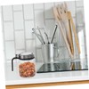 KICHOUSE 3 Sets Glass Spice Containers with Lids and Spoons