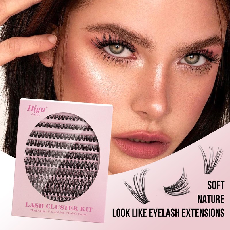 Higu clace Eyelash Extensions Set, 200 Pieces Lashes Extension Set