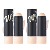 VARKAGE 2 Stück Matte Foundation Stick,Leichte, aufbaubare, volle Deckkraft,Langlebige Gesichts