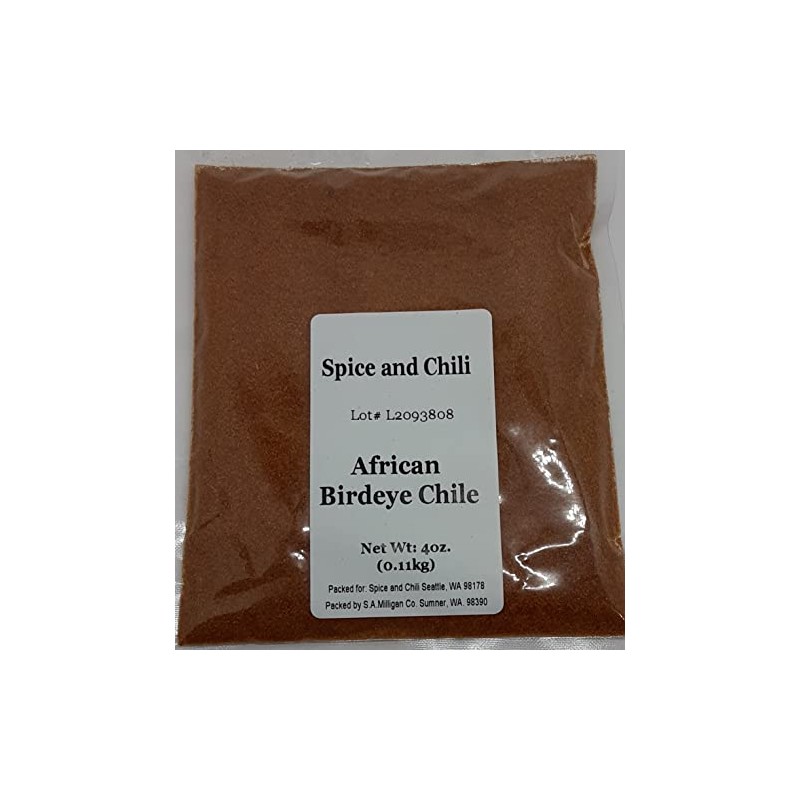 AFRICAN BIRDEYE CHILE (Ground), Net Wt 4oz (0.11kg)