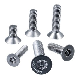 SECCARO 20 x M4 x 10mm Stainless Steel V2A VA A2 Safety Countersunk Screws DIN 7991 / ISO 10642 Hexalobular Hexalobular (TX) Fully Threaded