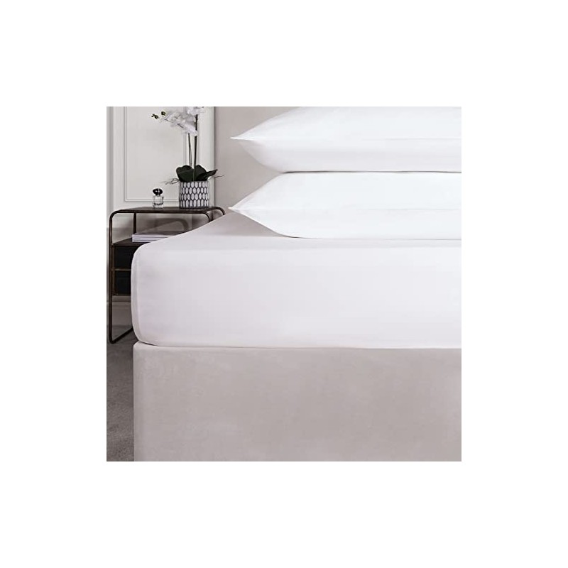 Highams Luxury 400 Thread Count 100% Cotton Soft Sateen Easy