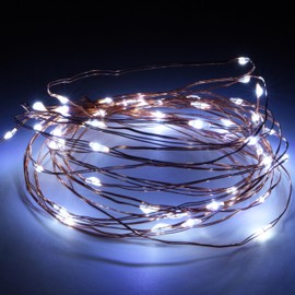 KARSUM Fairy Lights Battery Operated 16FT/5M Indoor String Lights 8 Memory Modes and 6-18 Hours Timer for Bedroom, Christmas, Party, Wedding,Birthday Party Outdoor Indoor Decoration (White)