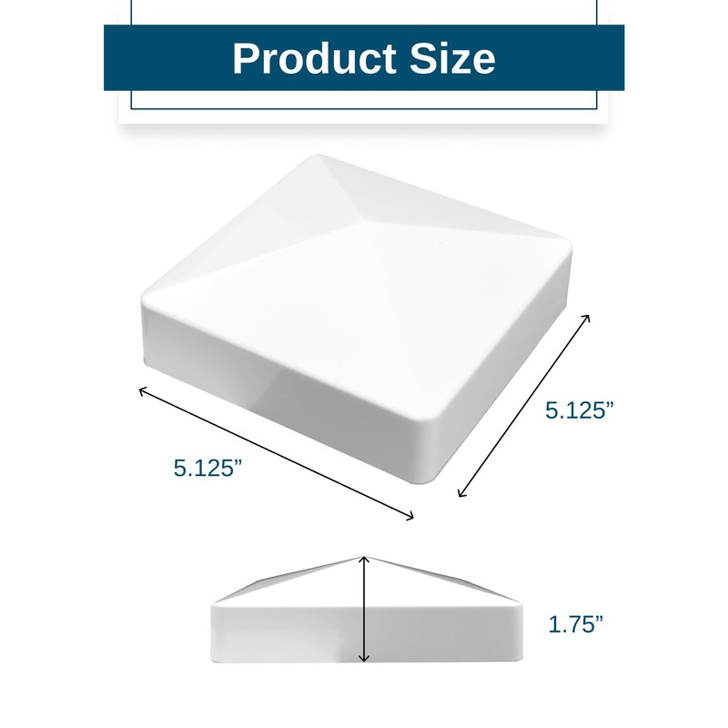 Weatherables 5x5 Post Cap – Weatherproof Premium Outdoor Vinyl Post