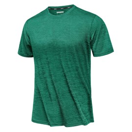 TACVASEN Muscle Shirts Workout Shirt Mens Camo Shirts T Shirts for Men Quick Dry Lightweight Shirt Wicking Tee Shirts Gym Shirts Men's Green