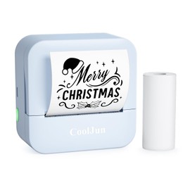 Cooljun Mini Printer Maker D1 Thermal Printer, Portable Phone Printer, Small Instant Pocket Printer, for School Notes, Anatomy Picture, Children DIY, Journal (Blue)