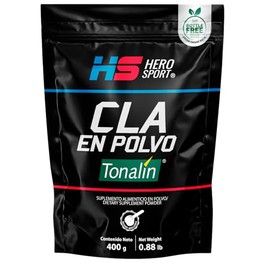 HS HERO SPORT CLA en Polvo 400g. Hecho Solamente con Tonalín de Alemania, Scoop Incluído, 100 Porciones, Bottle Free.