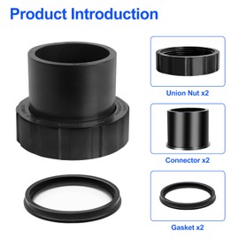 2 Pcs SPX3200UNKIT for Hayward Union Connector Kit, Fit for Select Hayward Tristar SP3200VSP Series and Northstar SPX4000 and SP4000X Pumps Series and EcoStar Pool Pumps Filters