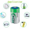 〖2 Pack〗3.6V 19000mAh XL-205F D STD Lithium Thionyl Chloride Battery