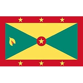 Super Tough 3'x5' Premium Flag of Grenada | Nylon Flag with Pole Hem and Fringe | USA-Made, Heavyweight Nylon | Indoor/Outdoor Decor