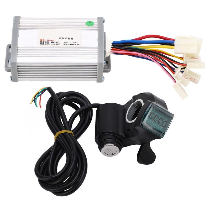24V 800W Electric Bike Controller Thumb Throttle Handle Kit Lithium