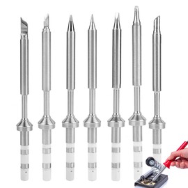 Soldering Tips, Mini Stainless Steel Soldering Iron Tips, Replacement for TS100 Soldering Iron (7 Pieces, Full Set)