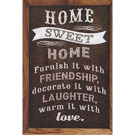 Heartline Congratulations on Your New Home Greeting Card - Home Sweet Home Furnish it With Friendship, Decorate it With Laughter, Warm it With Love.