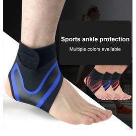 SHEKINI Foot Bandages Support Ankle Brace for Plantar Fasciitis 1 Pair(Black-blue,M)