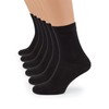 BARVEN Men's Dress Socks Black Classic 6-Pack Cotton Premium Cushioned