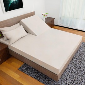 Royal Bliss 1900 Top Split Flex Head King Size Sheet Set - Egyptian Quality Ultra-Soft Bed Sheets | Double Brushed | Deep Pockets- Easy Fit - 4 Piece Set- Fade Resistant (Ivory)