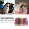 65pcs/box Soft Worm Bait Fishing Lures Kit with Rubber O