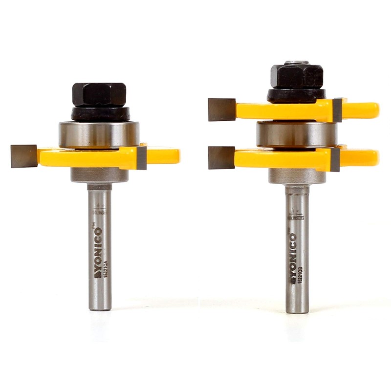 YONICO Tongue and Groove Router Bits Set Up to 3/4-Inch