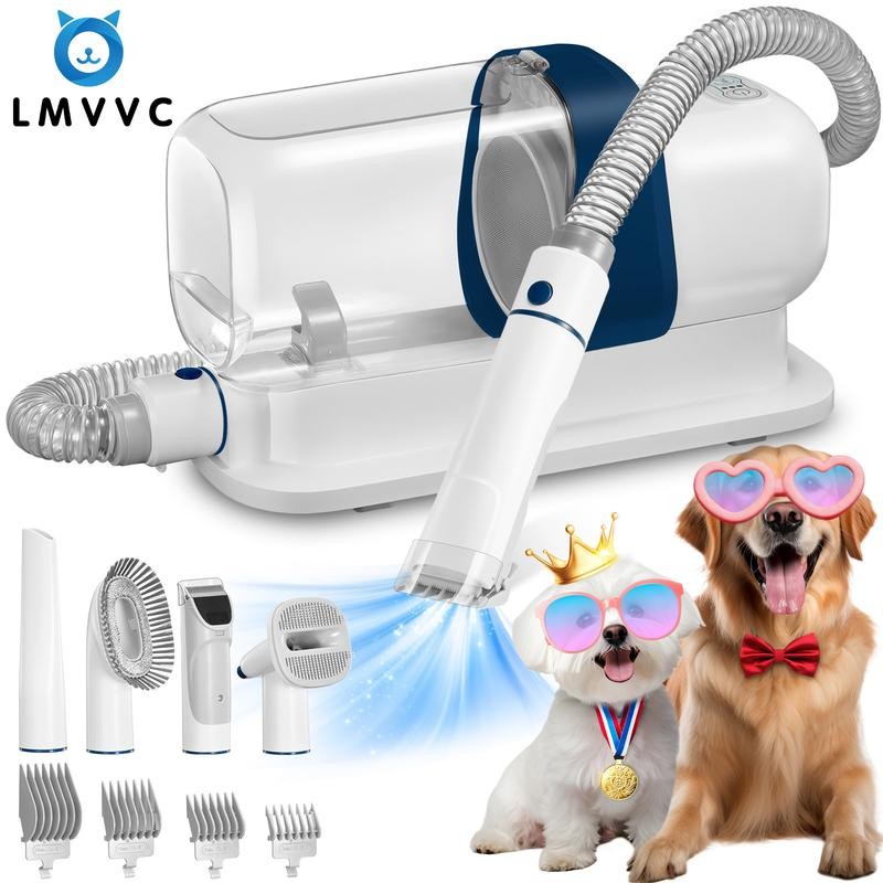 LMVVC Multi-Suction Pet Grooming Kit, 2.3L, with Pet Grooming Tools
