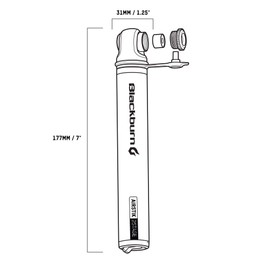 Blackburn Airstik 2Stage Bike Mini-Pump (Silver, One Size)