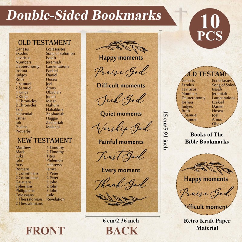 Gueevin 30 Pcs Christian Church Gift Bulk 10 Bible Verse