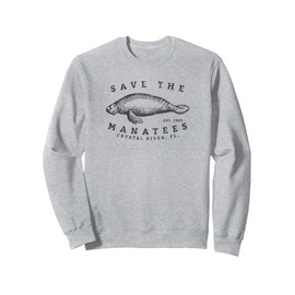 Save The Manatee Crystal River FL Vinatage Sea Cow Gift Sweatshirt