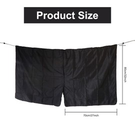 Hopzab Car Interior Divider Curtain, Black Double Row Partition Curtain, Removable Camper Van Curtains, Car Side Window Shades, Divider Privacy Window Curtains, for Most Vehicles