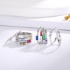 Birthstone Rings Jewelry 925 Sterling Silver Colorful Stackable Promise Ring