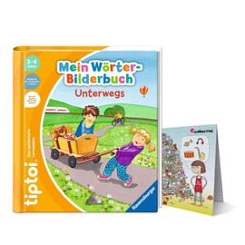 Ravensburger tiptoi® Beginner Book from 3 Years | My Words Picture Book: On the Go + Children Wimmel Search Image Poster