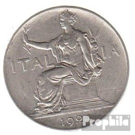 Italy km-number. : 62 1922 Stgl./unzirkuliert Nickel mint UNC 1922 1 lira sedentary Woman (Coins for collectors)