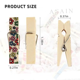 80 Pieces Colorful Painted Wood Clothespins for Craft Mini Photo Clips Wooden Clothespin Small Clothes Pins for Photos Pictures Display Wooden Clothe Photo Paper Peg Decorative Clothespins for Wedding