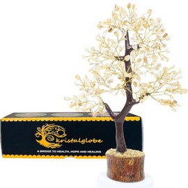 Citrine Tree, Tree of Life, Crystal Tree, Feng Shui Tree, Positive Energy Tree, Meditation Gift, Crystals and Stones, Spiritual Items, 300 Bead (Citrine- Yellow)