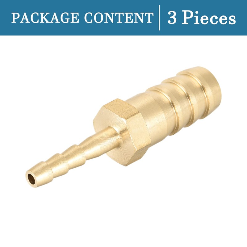 QUARKZMAN Brass Hose Assembly Reducer Straight Barb 10 mm to