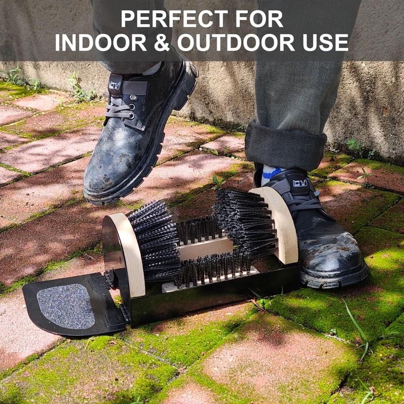Earl Diamond Boot Scrubber - Outdoor Shoe Scraper Cleaner Brush