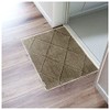 Fuka-Fuka Bath Mat, Brown, Length 17.7 x Width 23.6 x