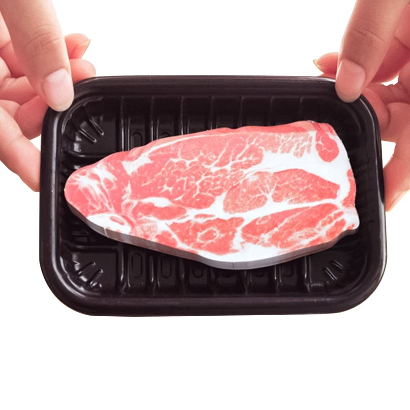 Ruksifg Pack of 8 Novelty Sticky Notes Meat Shape Memo