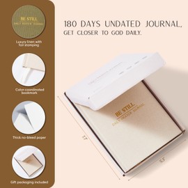 Be Still Daily Guided Prayer Journal for Men and Women, 8.5" x 5.5" Women's Prayer Journal, Godly Bible Journals for Scribe Bible Journal, Bible Study and Prayer Journal Supplies, Prayer Tracker Tool