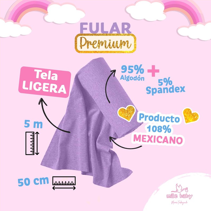 Fular para bebé | 100% Algodón Premium | Mãe Baby