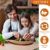 Geetery 4 Pack Pineapple Shaped Serving Trays Wooden Charcuterie Boards