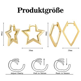 HEEYA Earrings Gold Hoop Earrings Silver 925 Post Earrings Gold-Plated with 18 Carat Hypoallergenic Hoop Earrings Small Huggie Earring for Women, Sterling silver, gold-plated brass