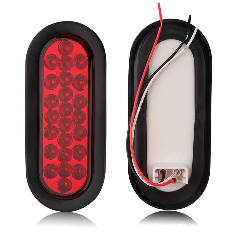 4Pcs 6" Inch Oval Led Stop Turn Tail Lights Brake