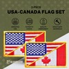 Bluyellow Bluyellow 2Pcs Canadian Flag American Flag Patch Sew on