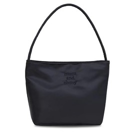 MIUPOO Faux Leather Black Small Shoulder Bag, Stylish Tote Bag Hobo Handbags for Women,Underarm Purse with Magnetic Snap,Black.