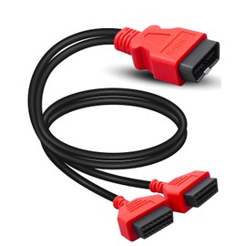TIKSCIENCE OBD2 Y-Splitter Cable – 1 Male to 2 Female 16-Pin Extension Adapter, 2ft (60cm) Dual Port for Running Two OBD2 Devices Simultaneously, Fits All OBD2 Vehicles