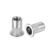 sourcing map 60Pcs Rivet Nuts Flat Head, M6 Stainless Steel