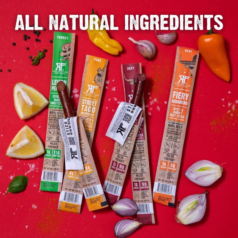 Righteous Felon Beef Jerky & Meat Sticks Variety Pack |