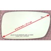 New Replacement Blind Spot Mirror Glass with Full Size Adhesive