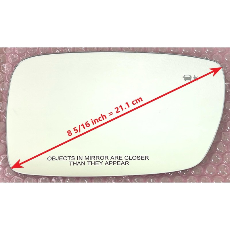 New Replacement Blind Spot Mirror Glass with Full Size Adhesive