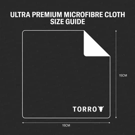 TORRO Ultra-Premium Microfibre Cleaning Cloth for Device Screens, Lenses, Glasses and More – Highly Absorbent, Ultra-Soft Premium Microfibre Cloth (Small - 15cm x 15cm)