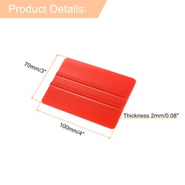 HARFINGTON 12pcs Vinyl Squeegee, Vinyl Wrap Decal Squeegee Tool, 4-Inch Car Vinyl Film Scraper Plastic Squeegee for Car Wrap, Sign Making, Window, Red, Rectangle